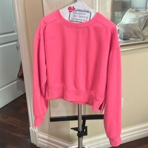 Socialite hot pink crop sweatshirt size xl